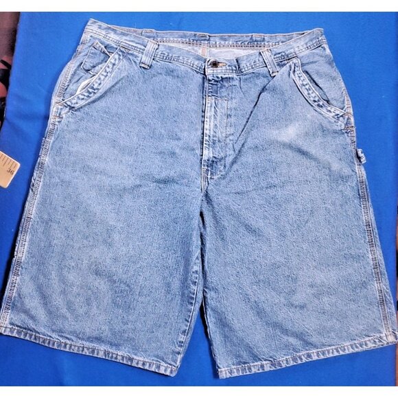 Vintage Polo Jeans Denim Canton Carpenter Shorts Jorts Men's Size 40 Baggy - Picture 1 of 16